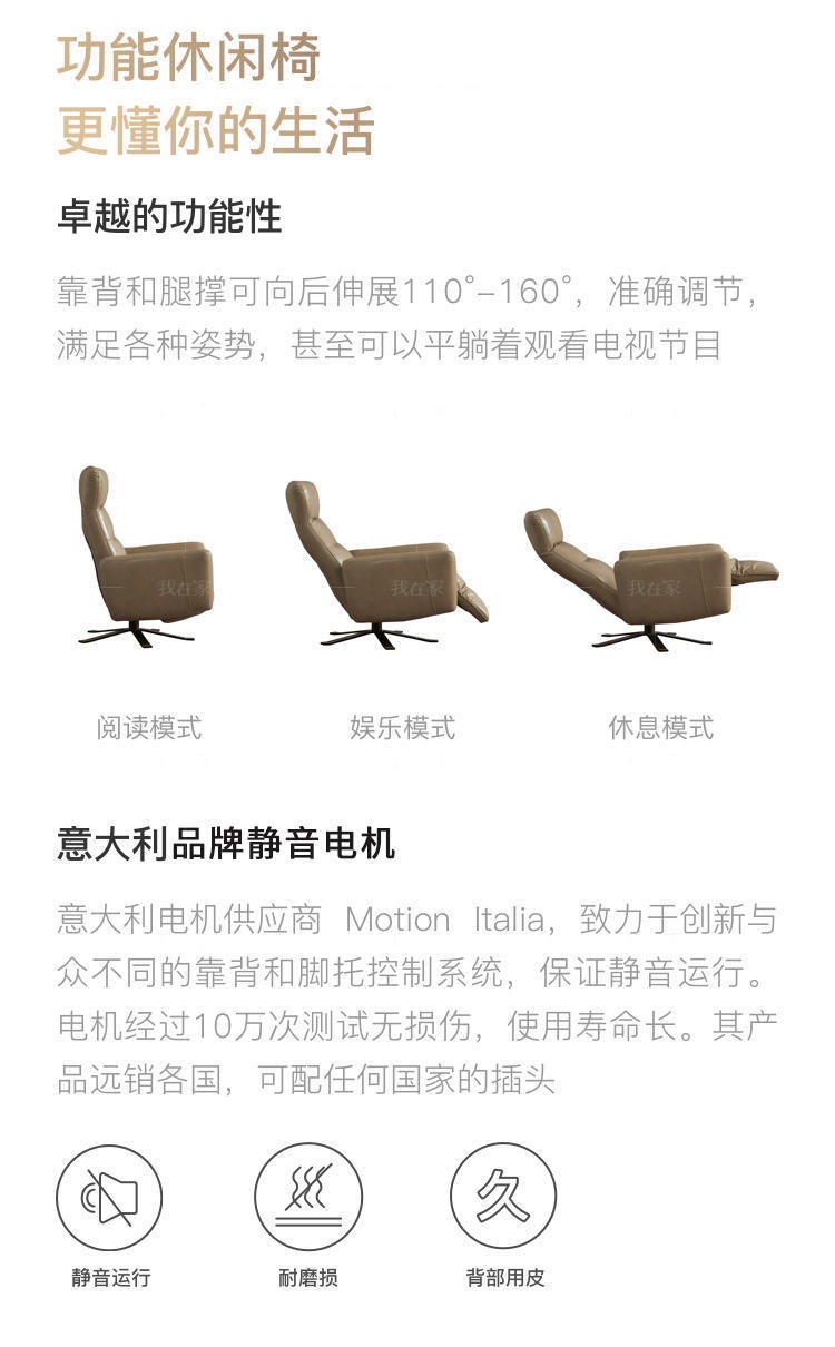 现代简约风格普利功能椅（样品特惠）的家具详细介绍