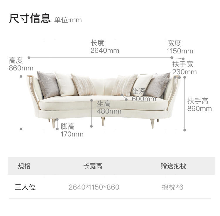 轻奢美式风格莫尔沙发（样品特惠）的家具详细介绍