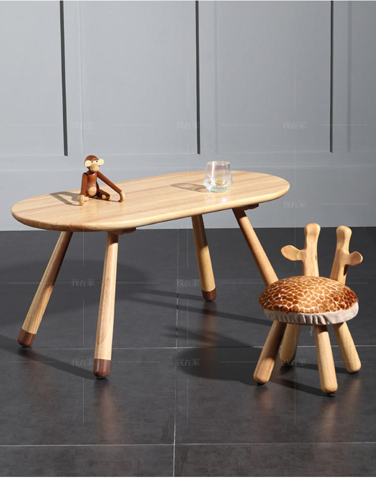 北欧儿童风格沃登儿童桌的家具详细介绍