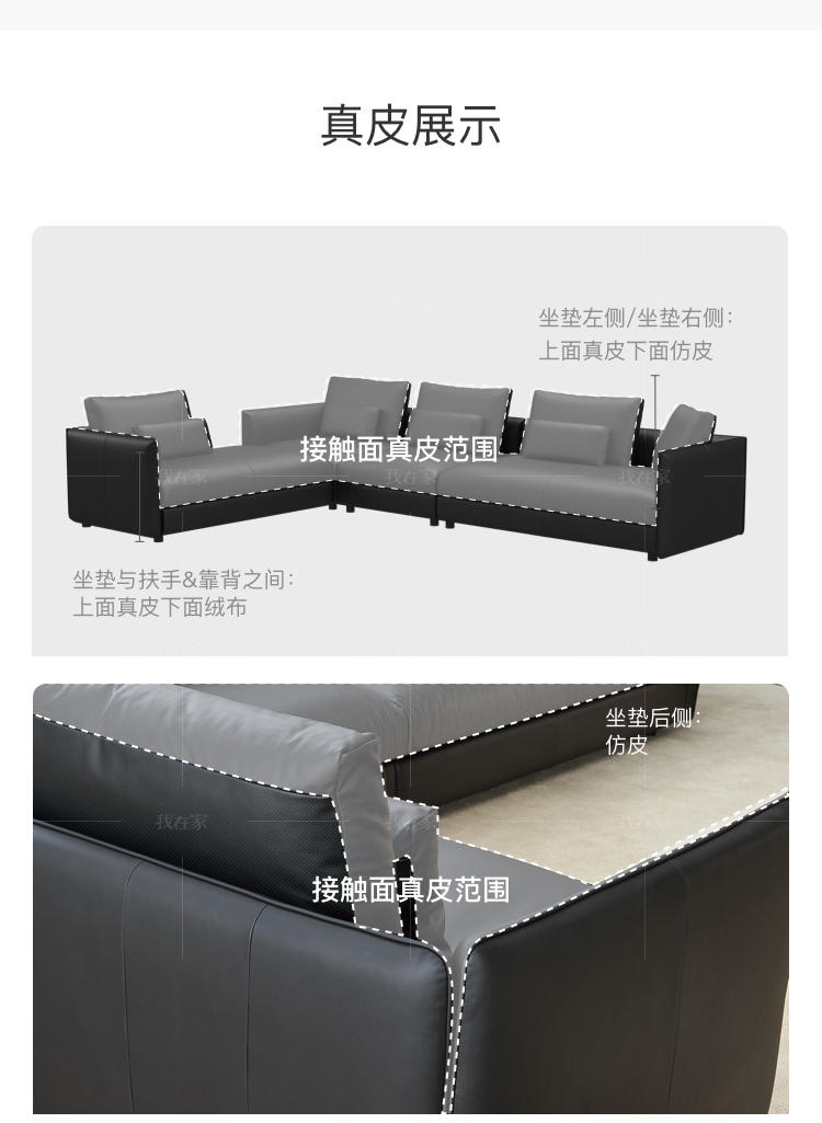意式极简风格博德真皮沙发的家具详细介绍