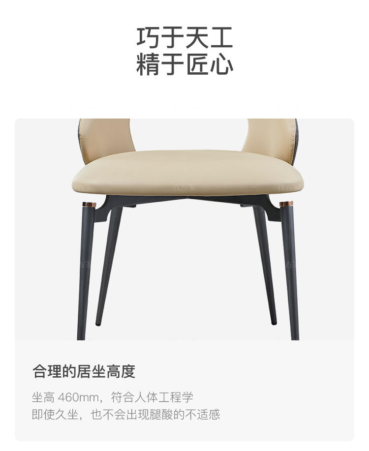 现代简约风格卡梅尔餐椅（2把）的家具详细介绍