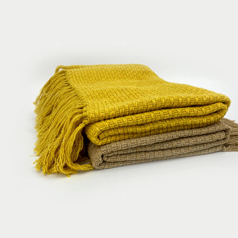 织趣系列姜黄色粗纺搭毯的详细介绍