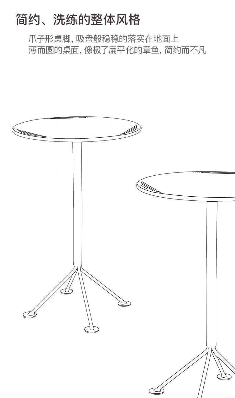 色彩北欧风格科曼吧台桌的家具详细介绍