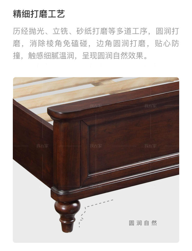 传统美式风格路易斯安娜真皮床的家具详细介绍