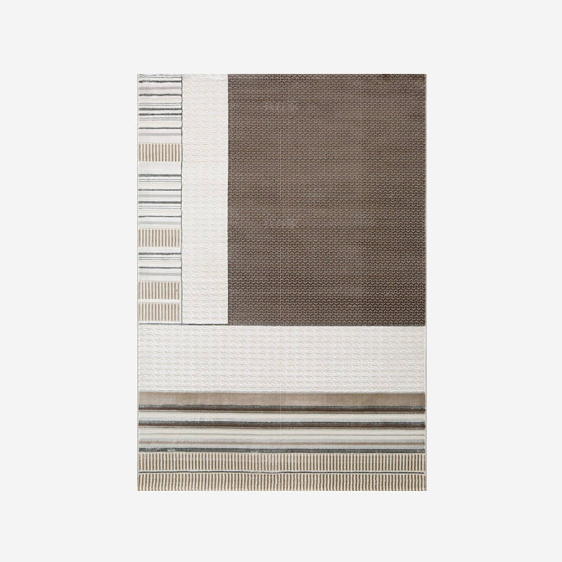 毯言织造系列简约格子条纹地毯的详细介绍