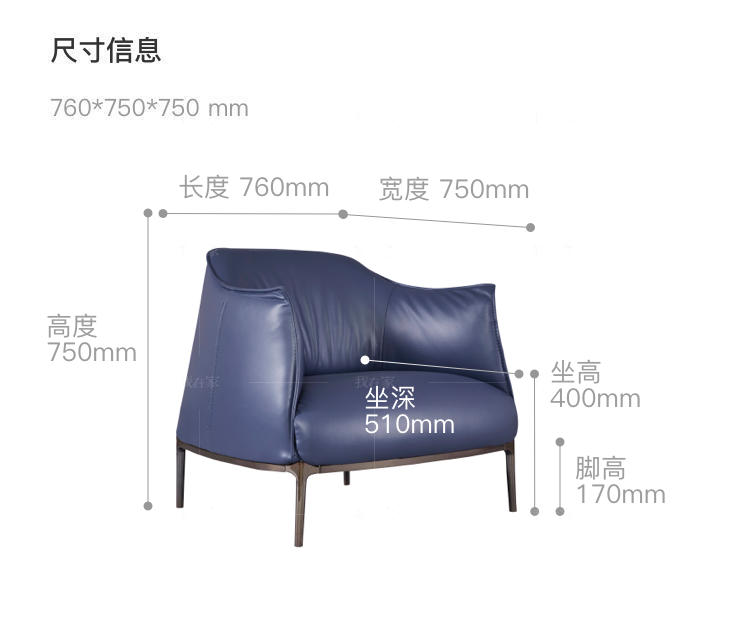 意式极简风格希尔休闲椅（现货特惠）的家具详细介绍
