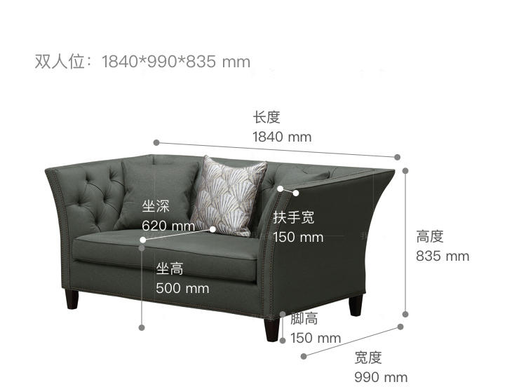 现代美式风格富尔顿沙发的家具详细介绍