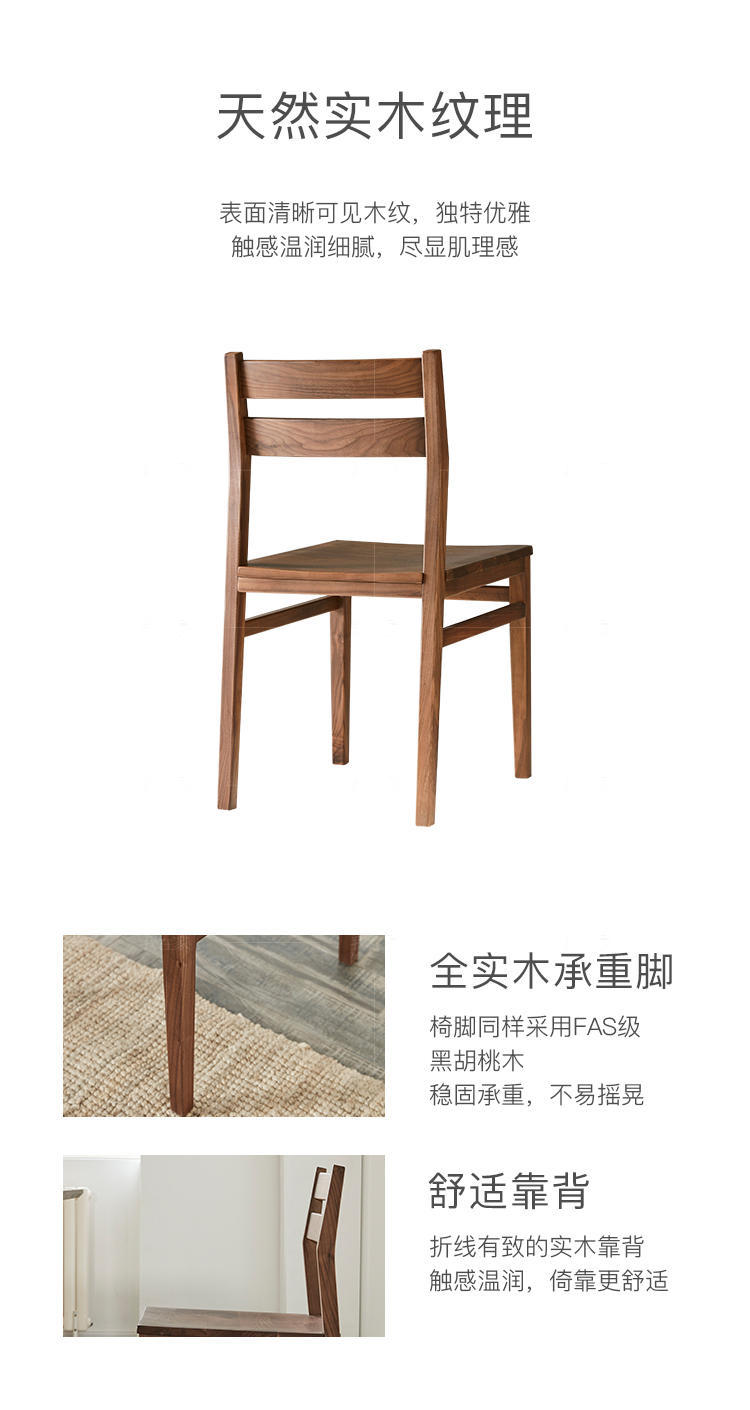 原木北欧风格拾悦餐椅（2把）的家具详细介绍