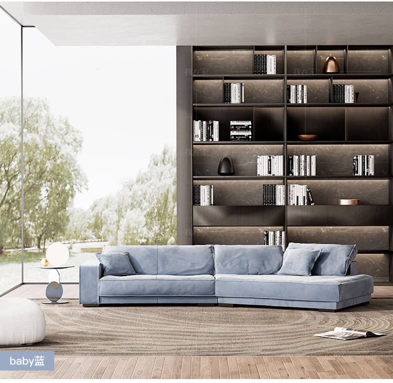 意式极简风格软糖真皮沙发的家具详细介绍