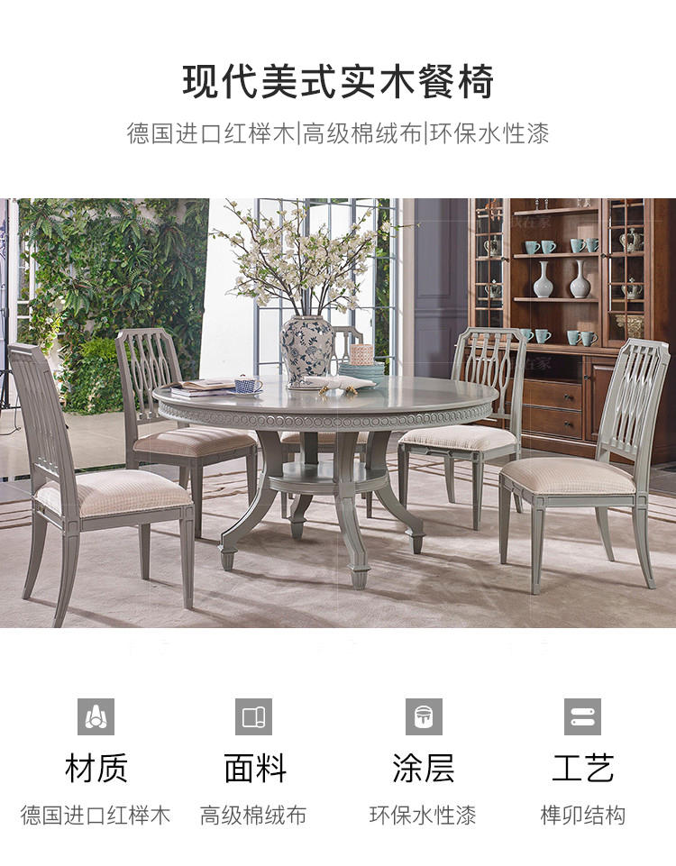 现代美式风格凯蒂斯餐椅（2把）的家具详细介绍