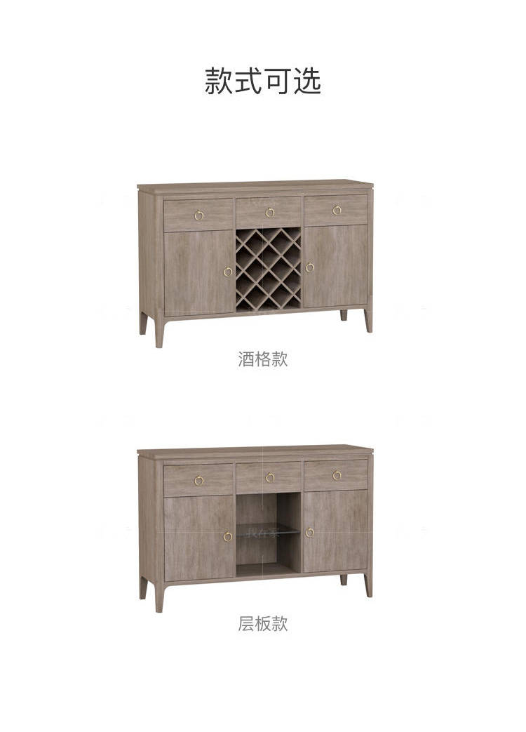 现代美式风格休斯顿餐边柜的家具详细介绍
