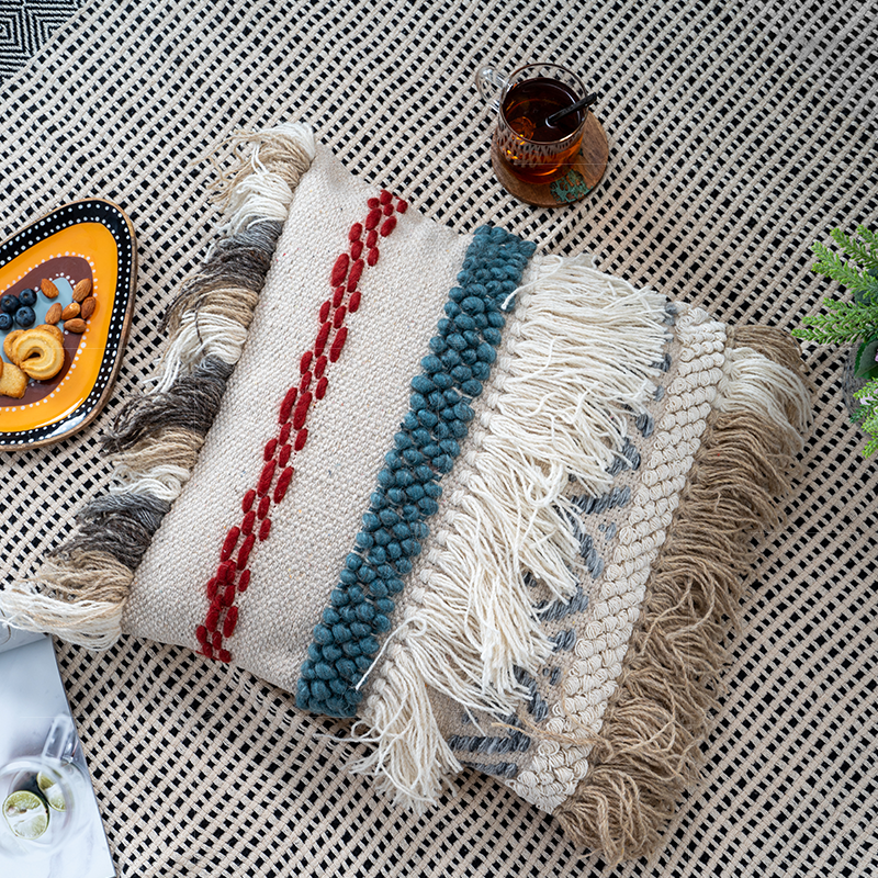 bela DESIGN系列羊毛棉手工编织抱枕靠垫
