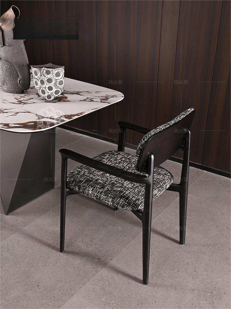 意式极简风格莱斯扶手餐椅的家具详细介绍